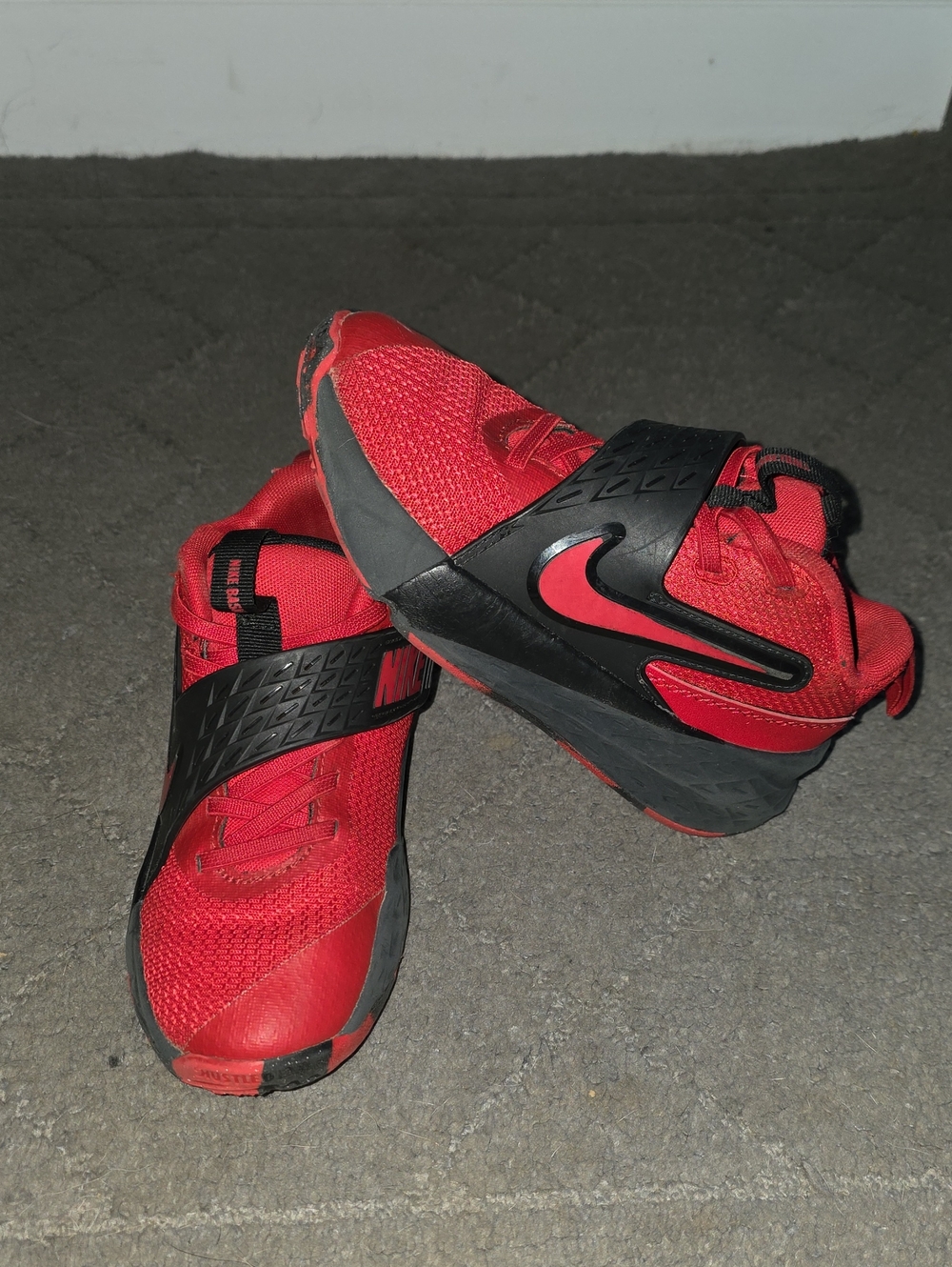Nike Kids Red and Black Slip-On Sneakers